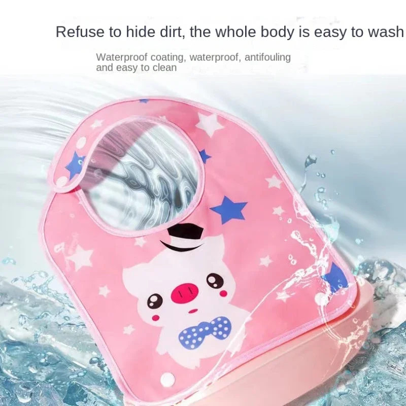 Babero naranja de manga larga para bebé, delantal impermeable para niño y niña, paño para eructar, babero de alimentación con bolsillo, 1 piezas - imagen 3