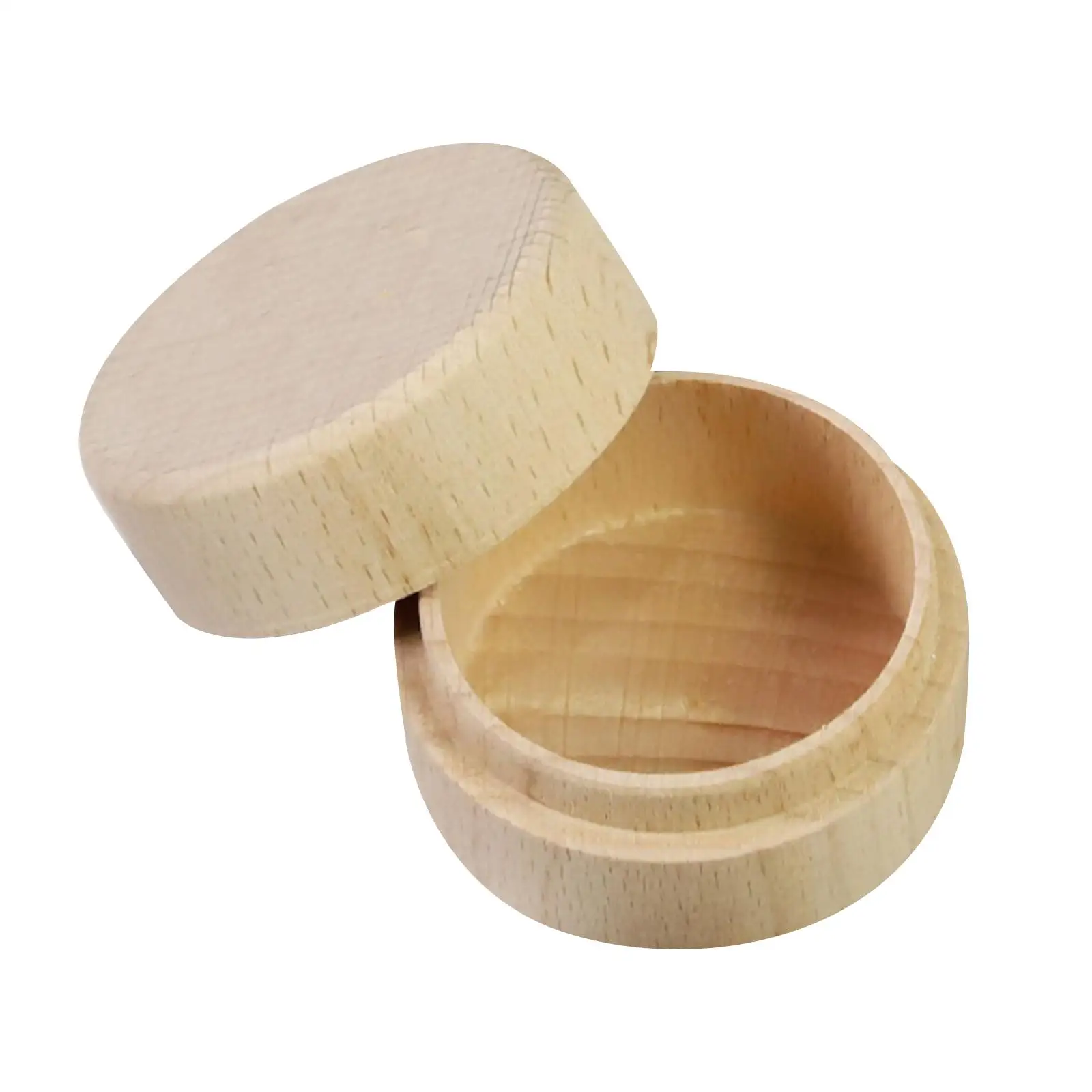 Wood Storage Container Case, Cute Baby Tooth Keepsake Storage Box Mini Round Wooden Box for Kids Baby Shower Wood Storage Container Case, Cute Baby Tooth Keepsake Storage Box Mini Round Wooden Box for Kids Baby Shower