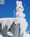 rabbit sit on cliff