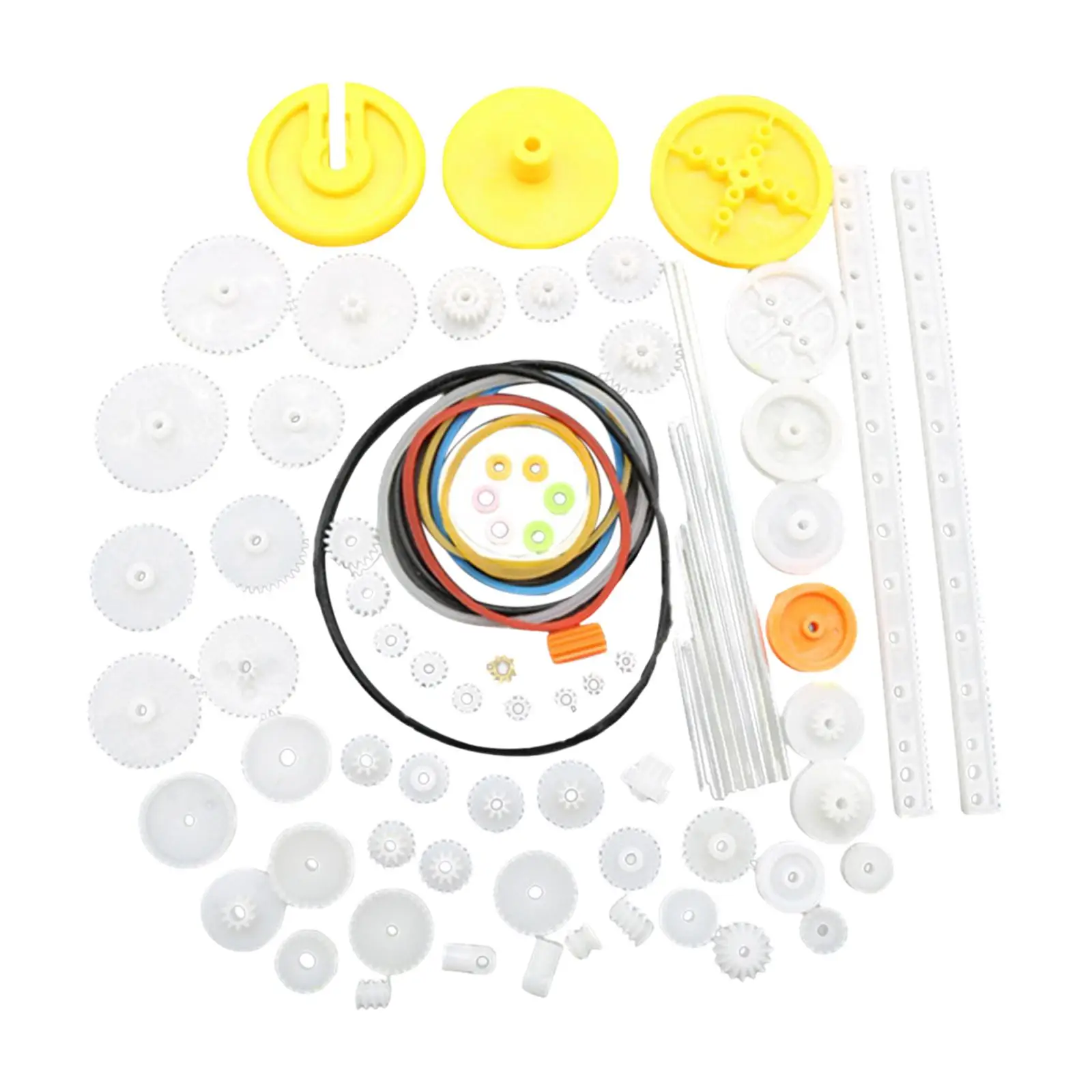 82x Gear Kit Gear Various Gear Axle Belt Bushings for Robot Motor Toy
