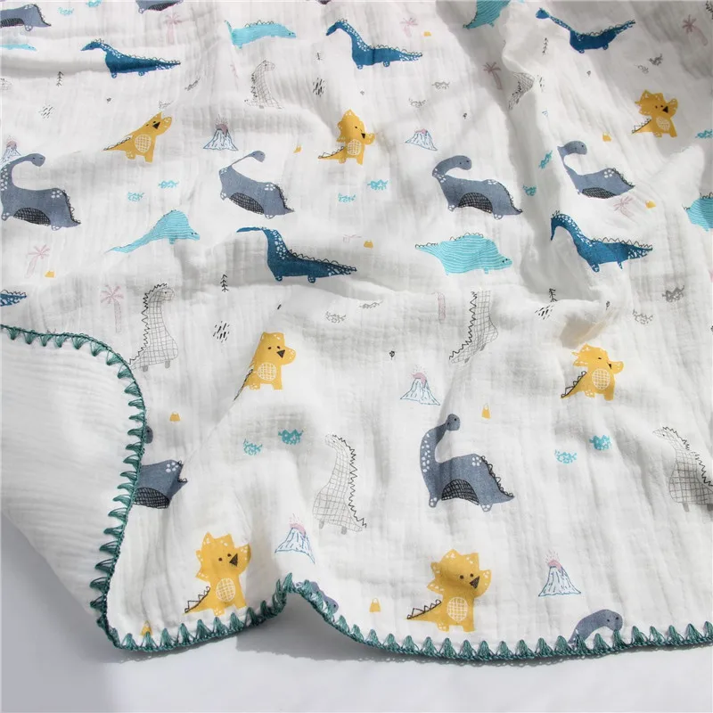 Manta muselina de algodón para bebé con estampado oso y cebra - imagen 4
