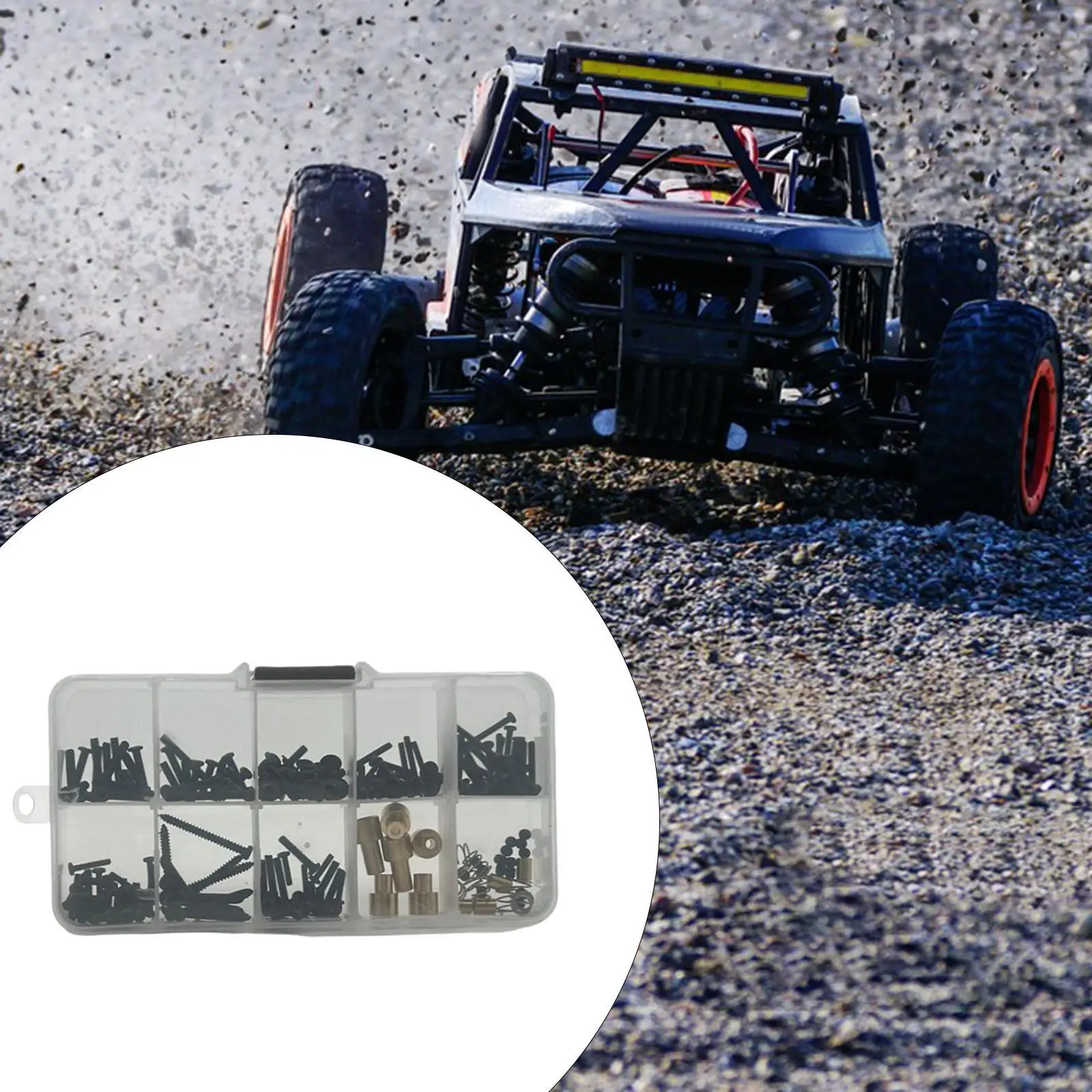 RC Car Screws Update Part Hardware Fastener with Storage Box Portable DIY Accs