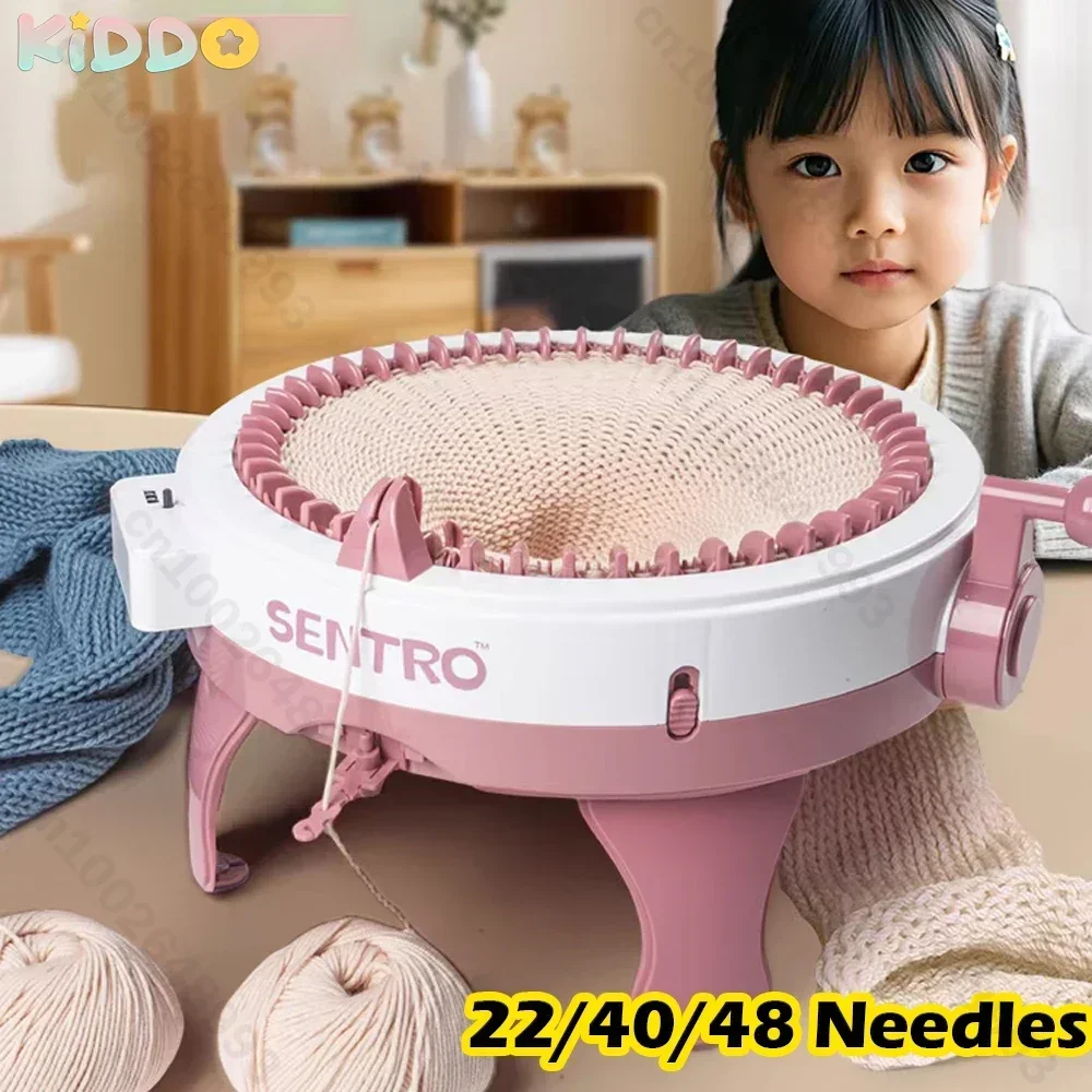 Sentro 22 40 48 agujas Kit de máquina de tejer a mano DIY bufandas sombreros suéteres y calcetines telar de tejido de bucle para adultos niños ﻿ Regalos