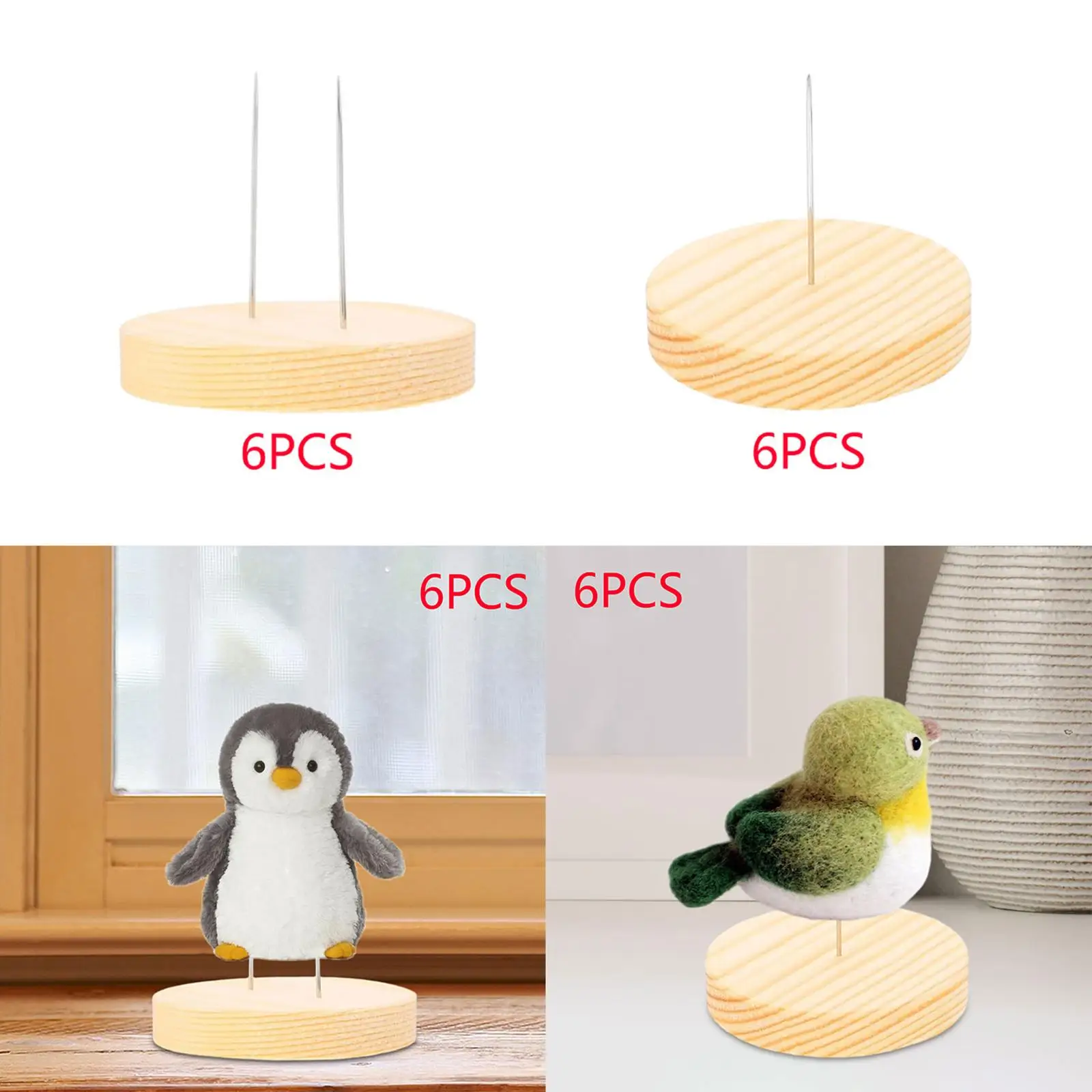 Crochet Doll Stand, Doll Display Holder Doll Holder Felting Animal Doll Wooden Base Bear Support for Action Figures Doll