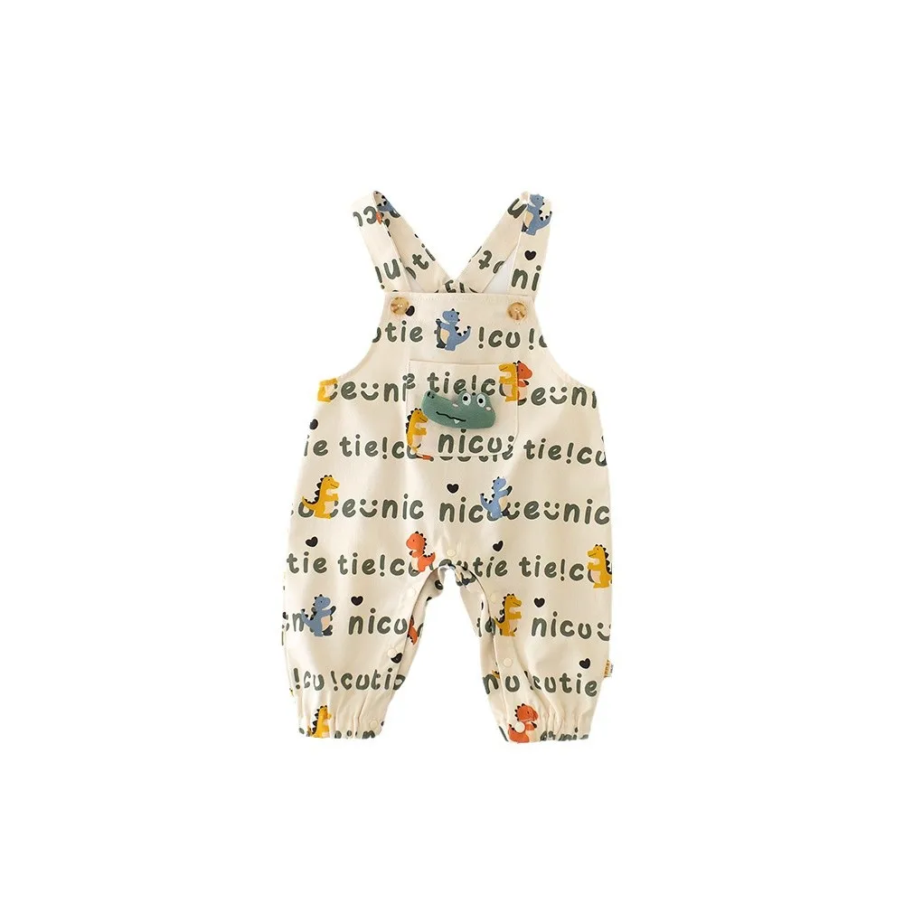 MILANCEL, nueva primavera, peleles para bebé, mono infantil de dinosaurio de dibujos animados, conjunto con letras bonitas para niños pequeños - imagen 5