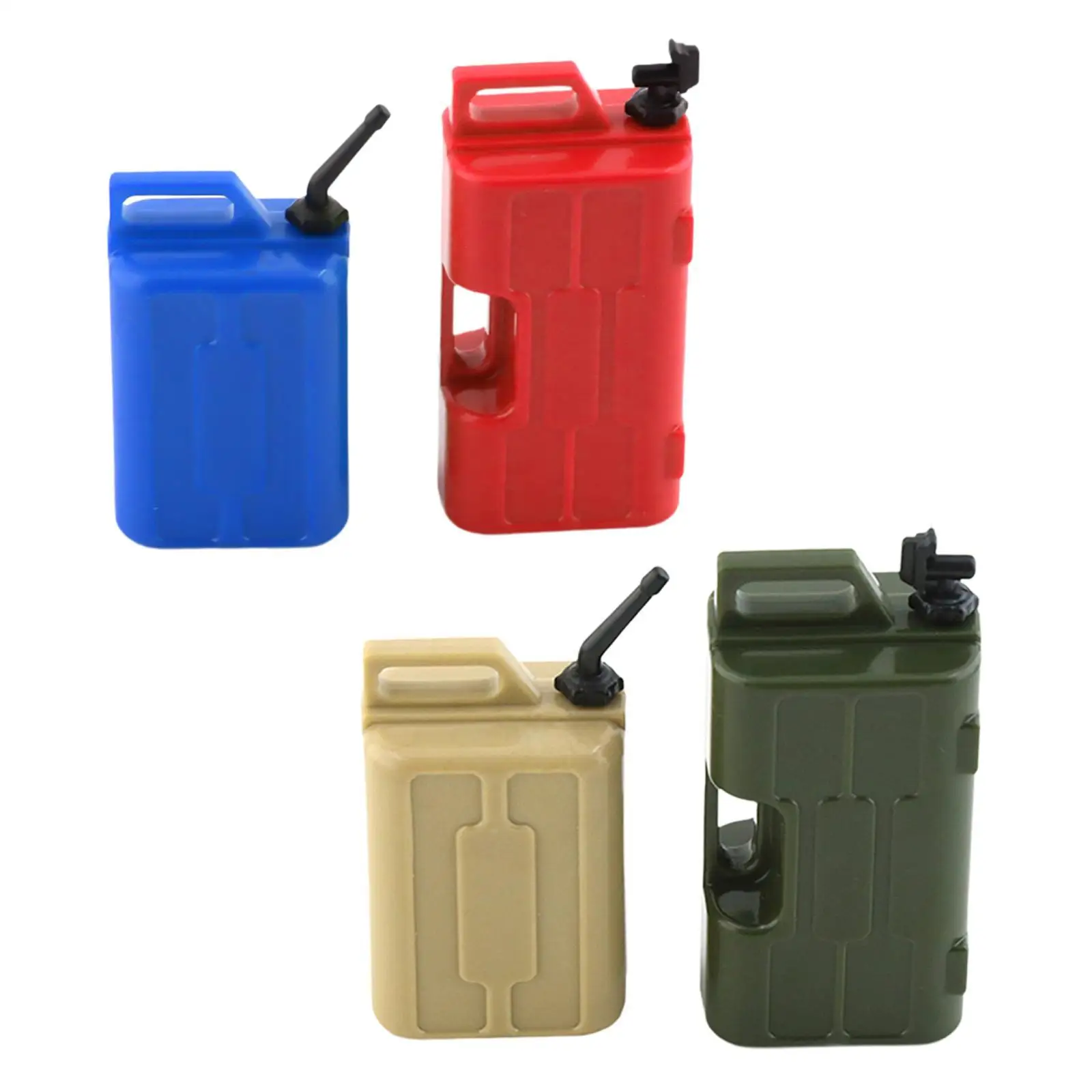 2x RC Car Simulation Fuel Tank and Can Set Decorative Simulated Decoration for TRX4 SCX10 1:10 Crawlers Remote Control Car Parts