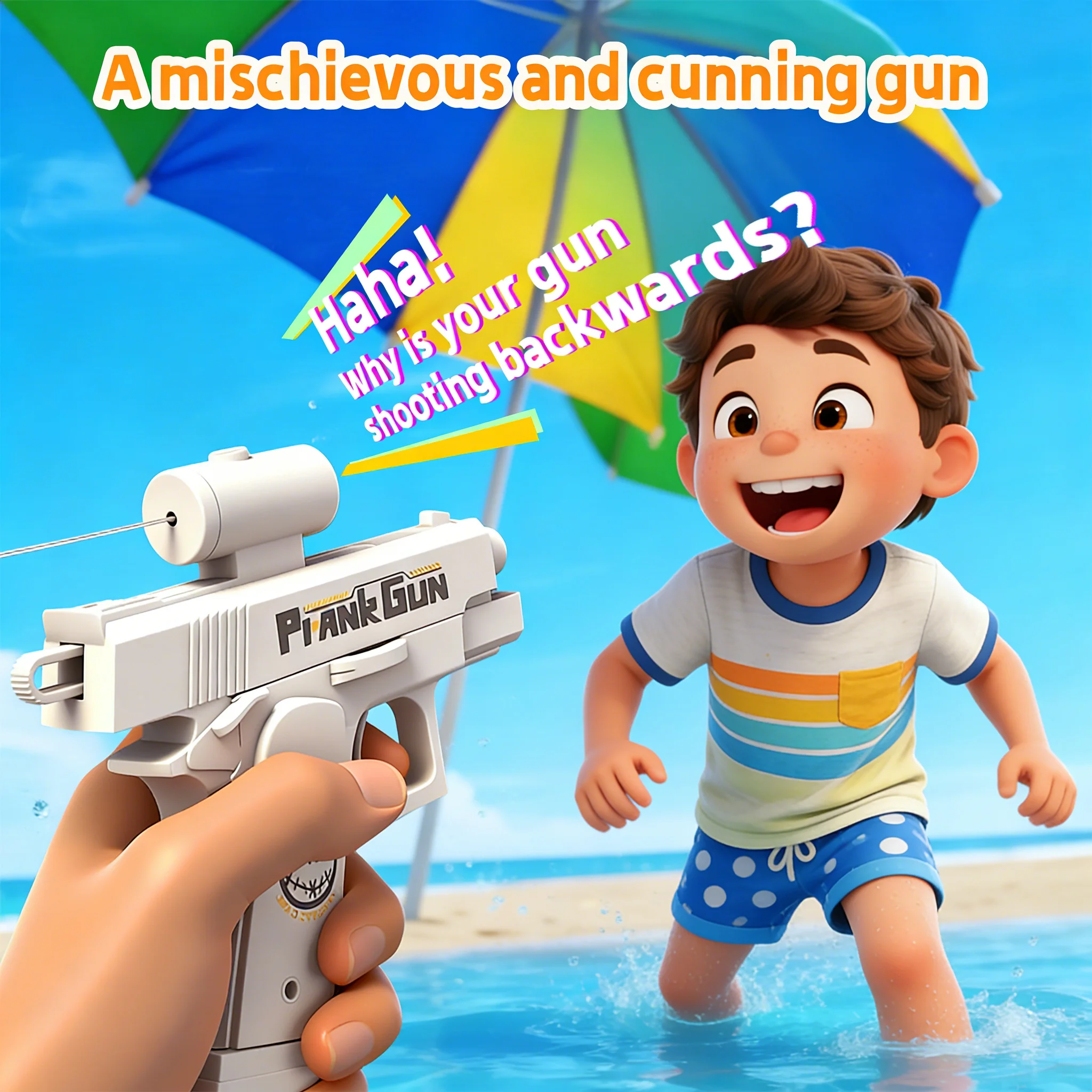 Pistola de agua reversible de doble chorro portátil para verano - imagen 3