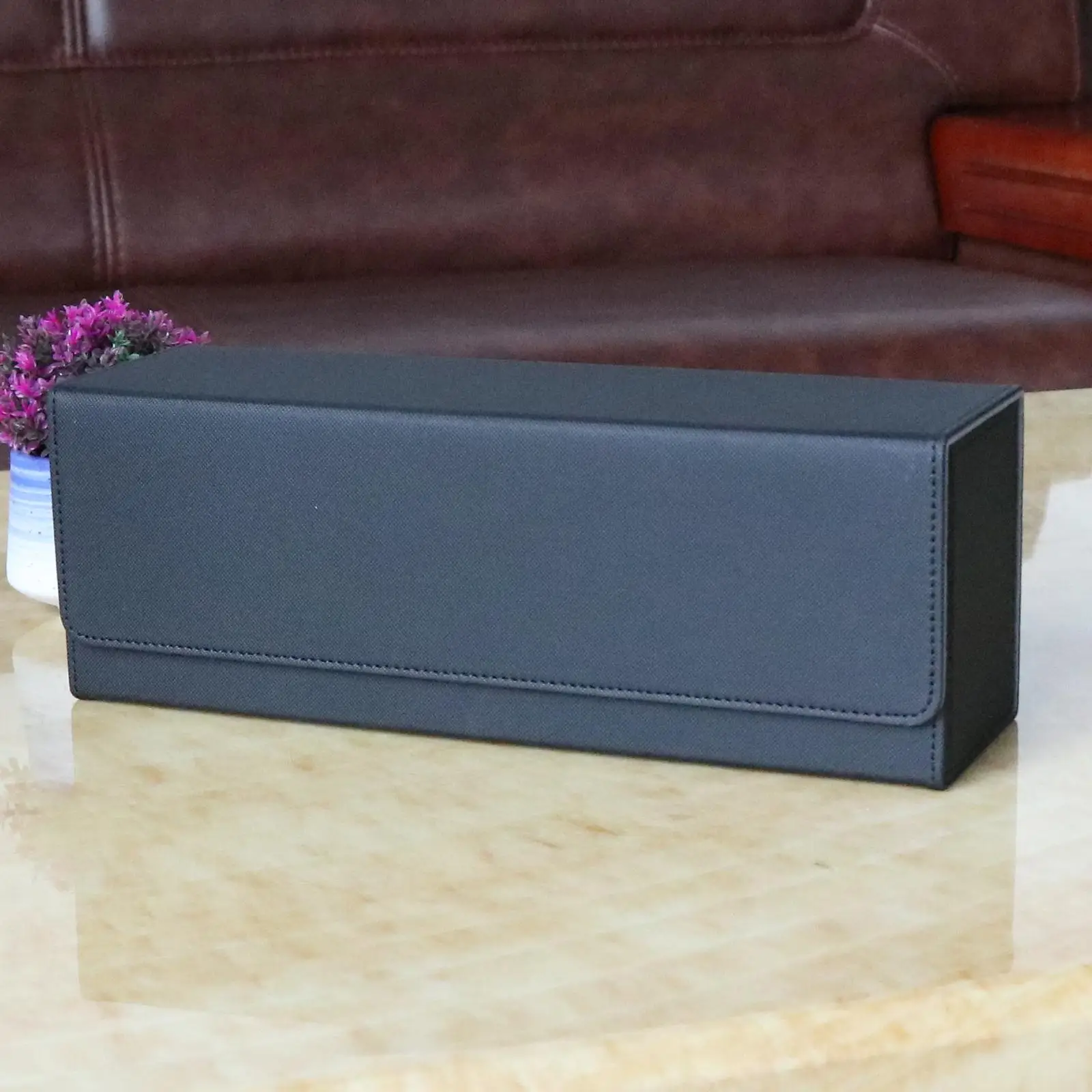 2 Box Trading Cards Card Case for 400 Cards Storage Case PU Leather