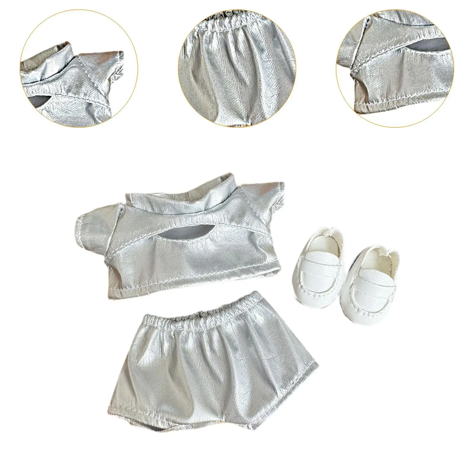15cm Doll Clothes Doll Outifits Top Clothes and Pants Set Collectible DIY Doll Clothing