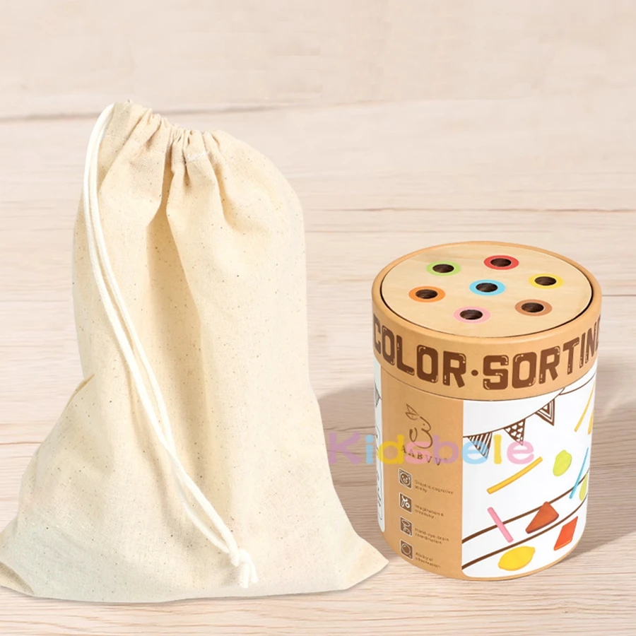 Juguete de clasificación de colores de madera Montessori para niños pequeños, cilindro de clasificación de clavijas de habilidades motoras finas, juego de actividades educativas de aprendizaje temprano - imagen 5