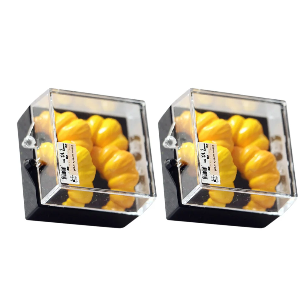 Mini adorno de escritorio para comida, accesorio para casa de juegos, accesorios para fotos, Croissant, artesanía, modelo de resina, decoración, adornos de piña, 2 uds. - imagen 2