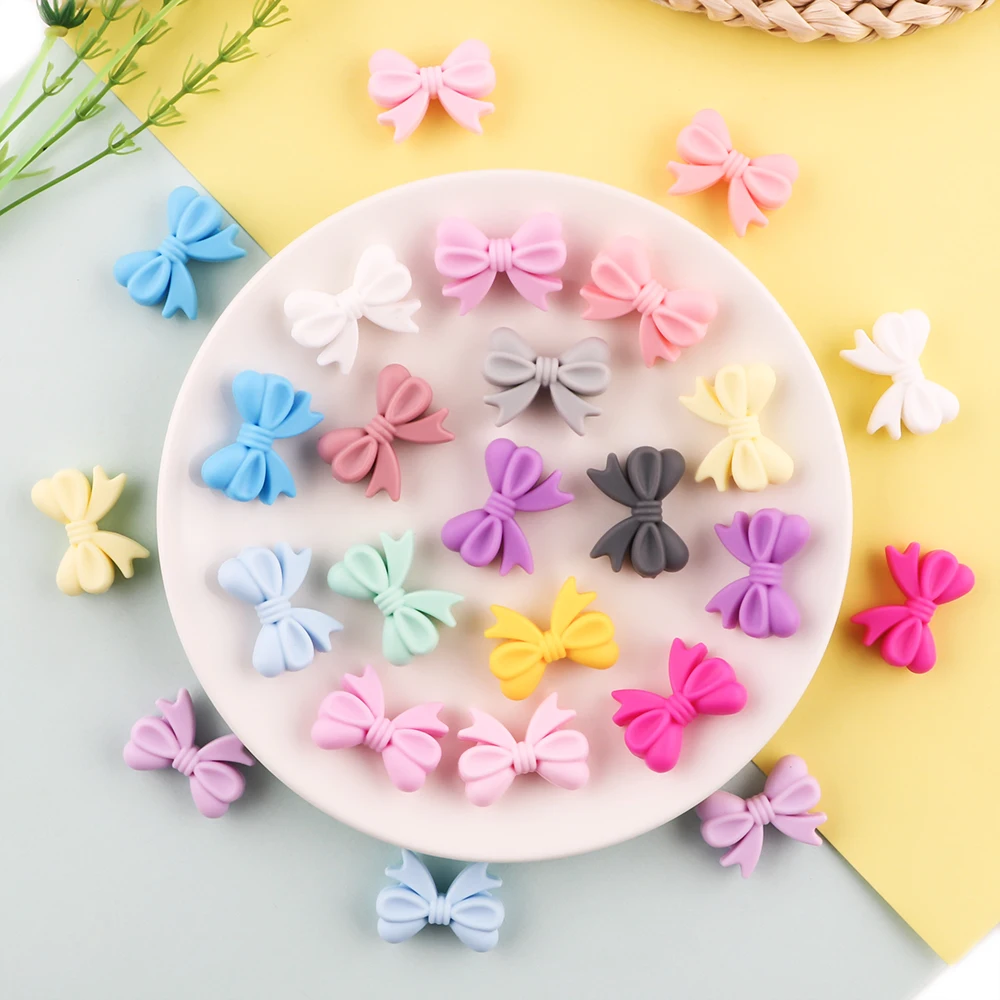 Kovict 10-50 Uds Mini corona de Color sólido flor arco cuentas de silicona para joyería DIY hacer pulsera collar Etc accesorios hechos a mano - imagen 3