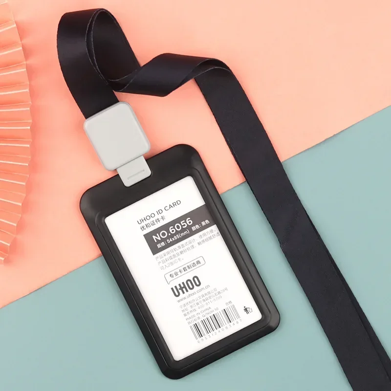 Tarjetas de exposición PP, tarjetero de identificación, etiqueta de nombre, soporte de insignia de negocios para personal, suministros de oficina, papelería - imagen 2