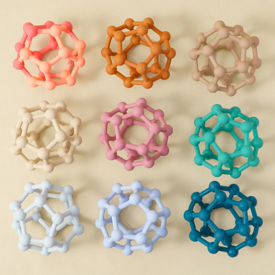 Bola de silicona para bebé, juguete de entrenamiento para masticar, mordedor de silicona, equipo para el cuidado del bebé, material de lactancia, 1 piezas - imagen 2