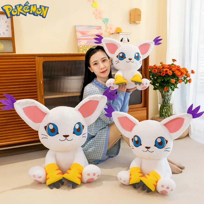 Peluche Gatomon grande suave Digimon para niños – gran felpa