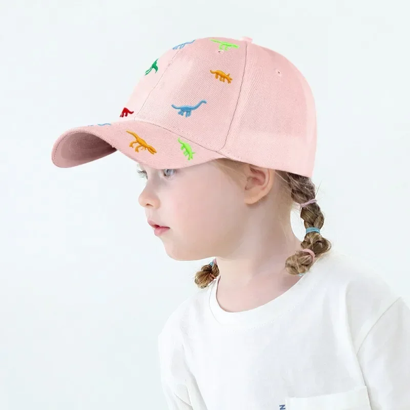 Gorra infantil de verano con bordado de dinosaurio