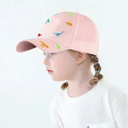 Gorra infantil de verano con bordado de dinosaurio