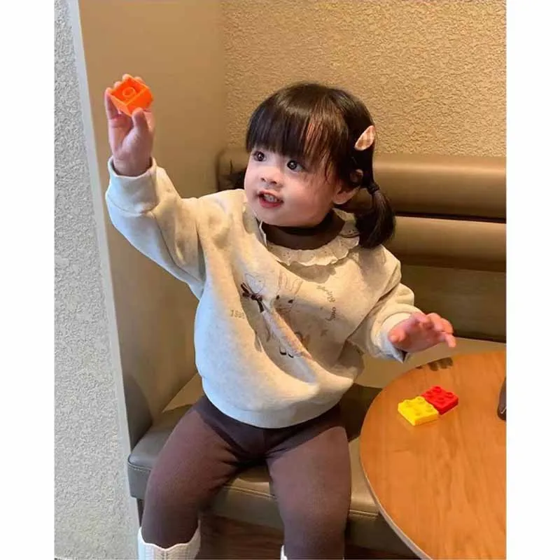 Jersey de lana acolchado para niñas – Suéter térmico invierno - imagen 3