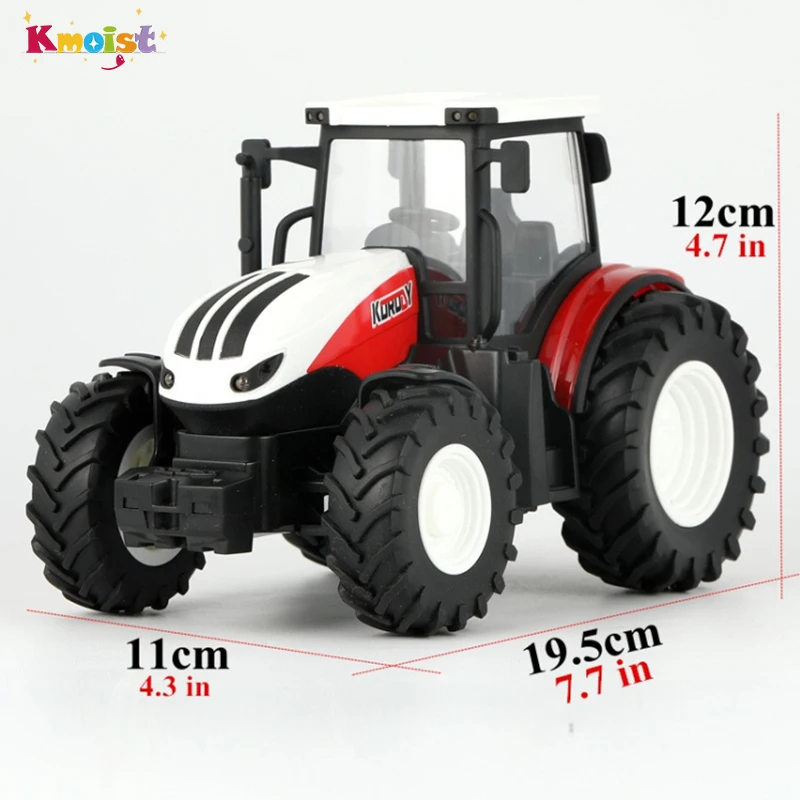 Tractor agrícola teledirigido con remolque y faro LED para niños - imagen 4