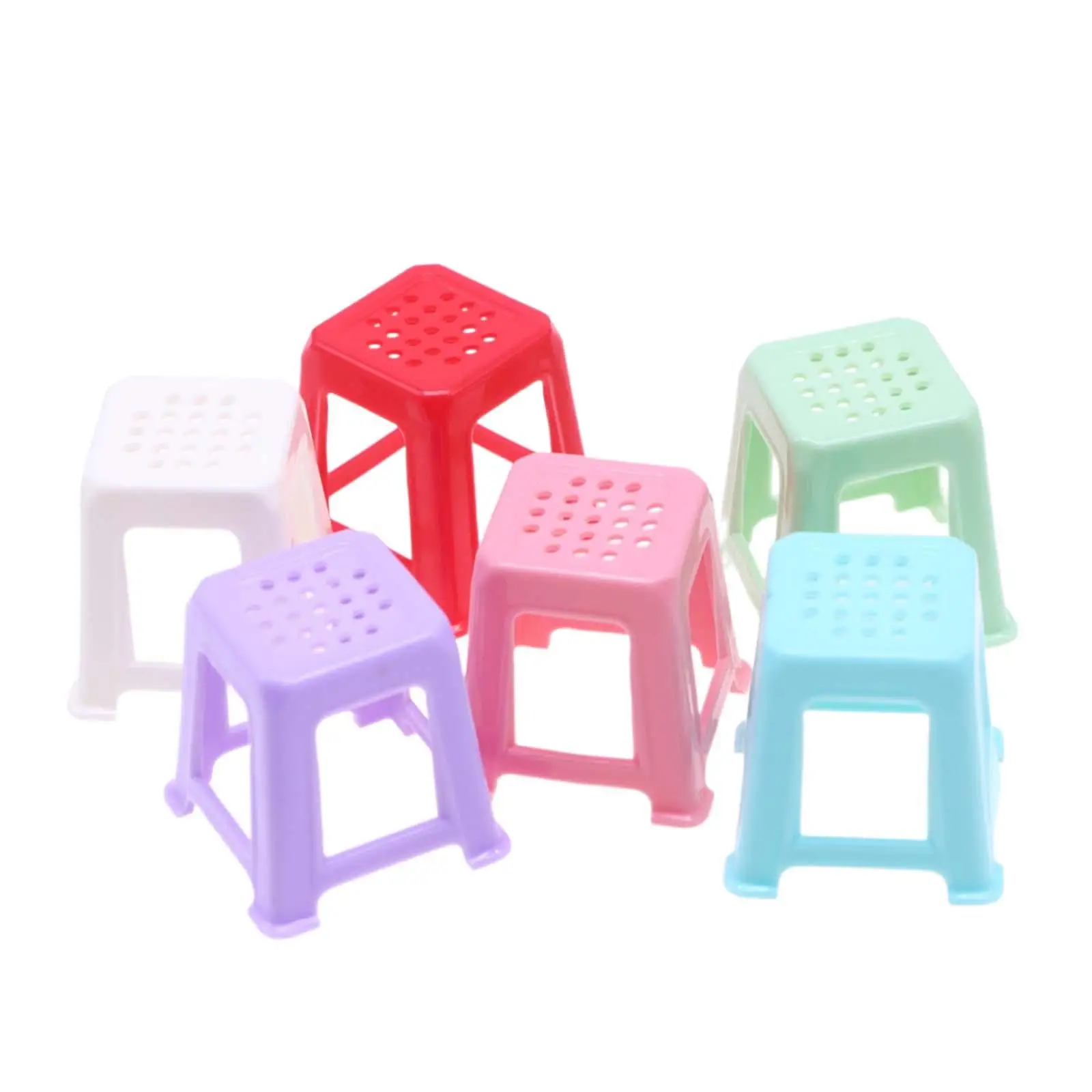 6x 1/12 Dollhouse Chair Pretend Play Miniature Furniture for Micro Landscape