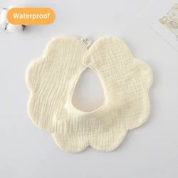 Babero impermeable doble cara de algodón suave para bebé