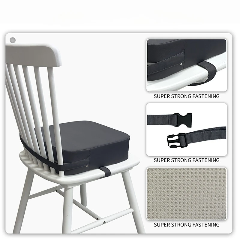 Asiento elevador de tela Oxford duradero para bebé, almohadilla elevadora gruesa para silla de niños para comedor, estudio, parte inferior antideslizante que se adapta a la mayoría de las sillas - imagen 2