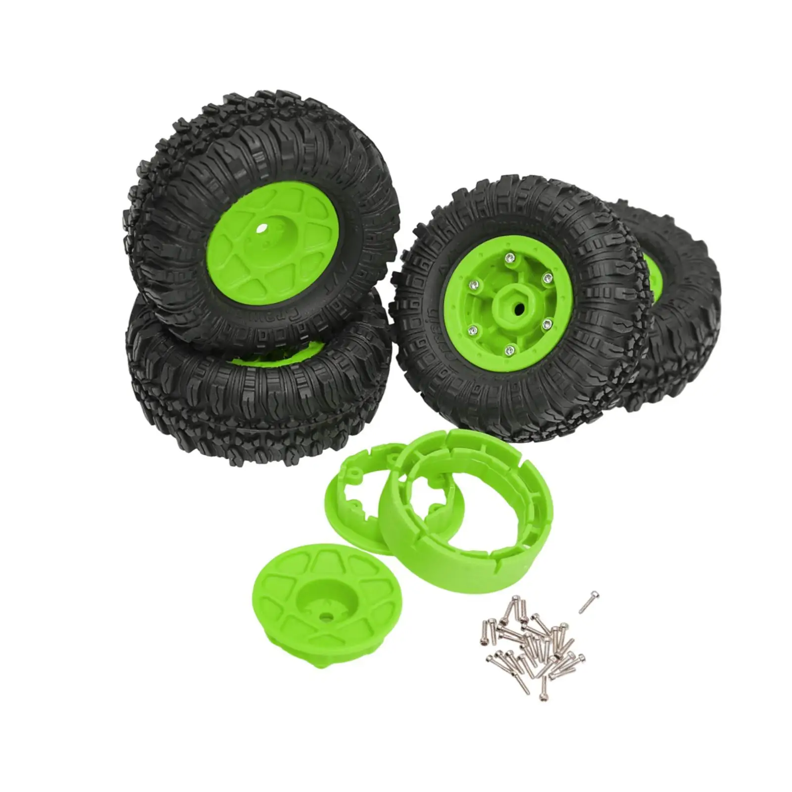 1/18 RC Car Tires Replace Parts Professional Components Maintenance Assembly Offset Wheel Rims for 4WD Climbing Car Model TRX-4M