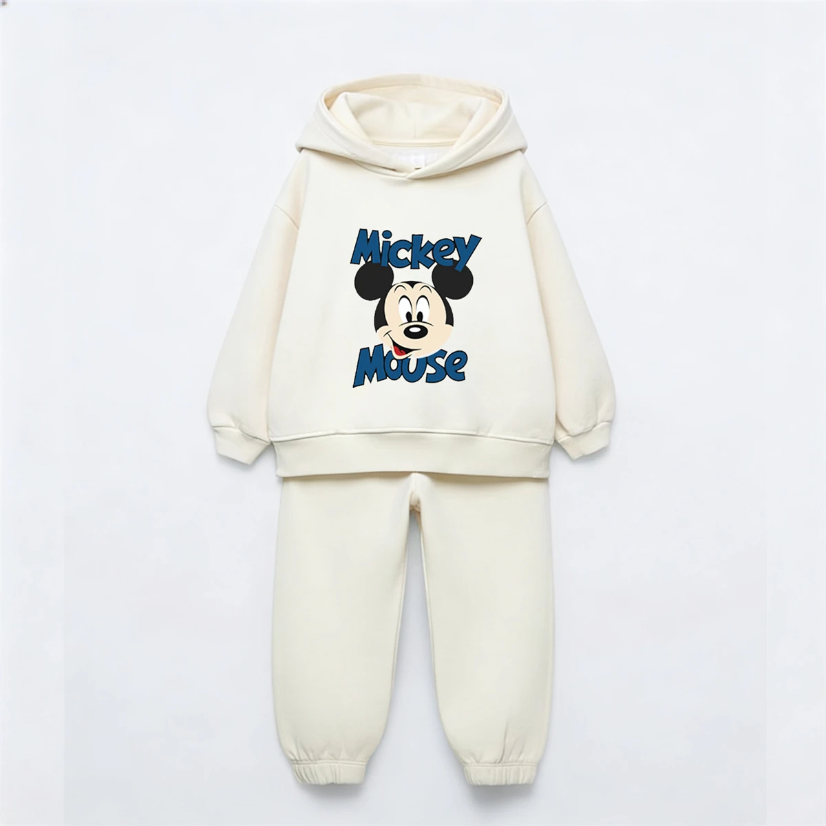 Sudadera de Mickey Mouse + Pantalones, conjunto de 2 piezas, ropa exterior, sudaderas con capucha de dibujos animados, pantalones que combinan con todo, camisetas con capucha con estampado bonito para niños, pantalones de chándal - imagen 3