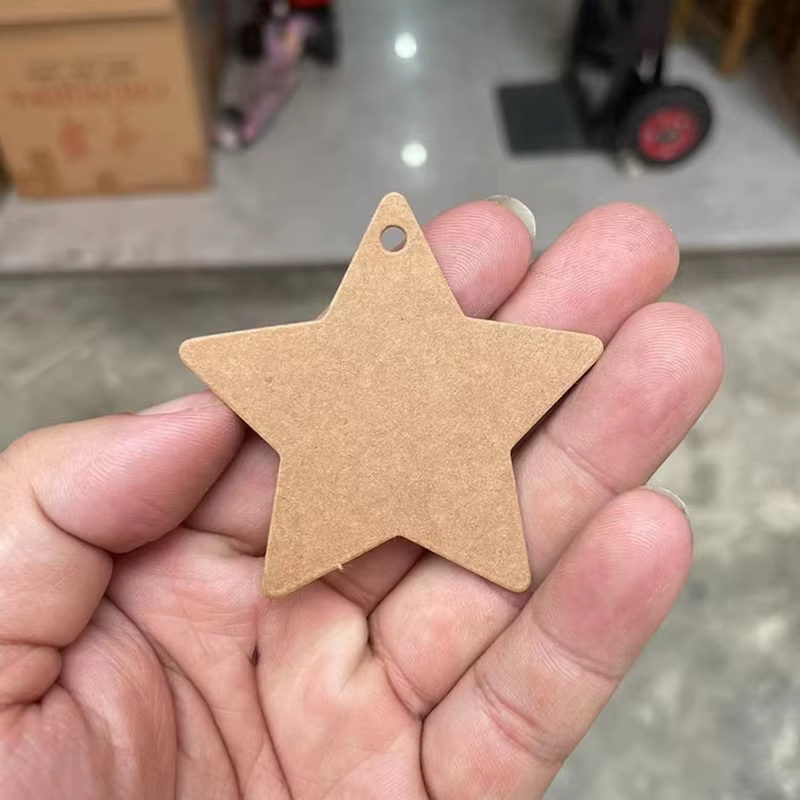 Etiquetas estrella de papel Kraft artesanales para regalos - imagen 4