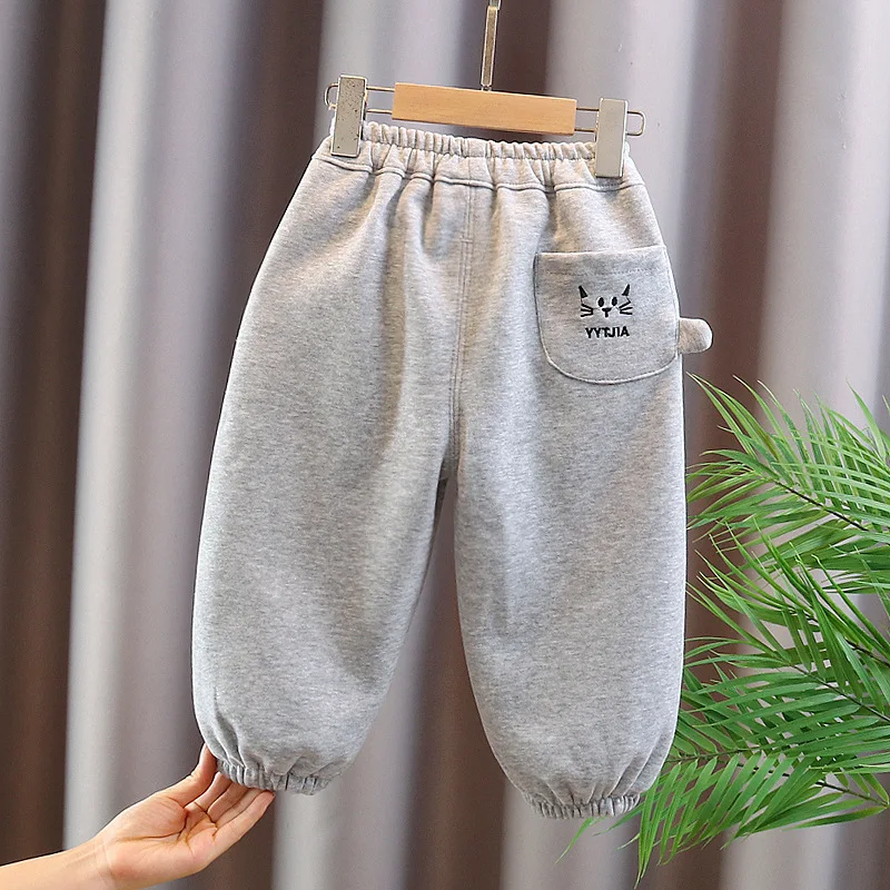 Nueva moda de primavera y otoño, ropa para niñas, pantalones para niños, pantalones para niños, disfraz informal de algodón para niños, ropa deportiva infantil - imagen 5