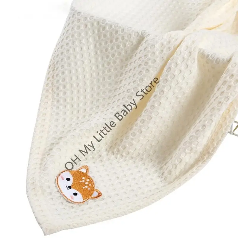 M76C Toalla baño para bebé, manta para dormir algodón, mantas transpirables para recién nacidos, colcha fina estampada, - imagen 2