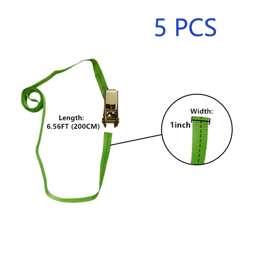 5PCS Ratchet Straps