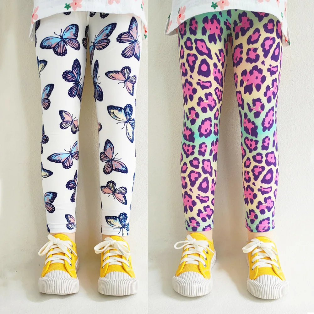 Leggings estampados para bebé niña – pack de pantalones elásticos
