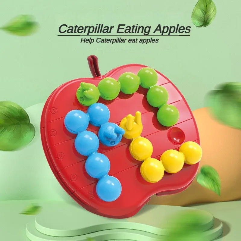 Caterpillar comiendo Apple juego de rompecabezas interactivo para padres e hijos juguete para el aprendizaje temprano divertido regalo de entrenamiento de pensamiento lógico - imagen 3