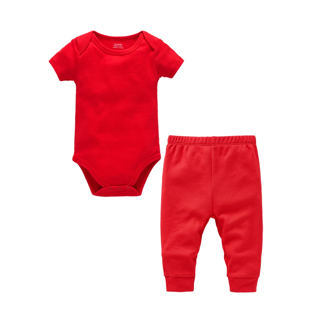 Ropa lisa de verano para bebé, pantalones + Body de manga corta, disfraz de algodón para recién nacido, ropa infantil de 0 a 12 meses, 2024