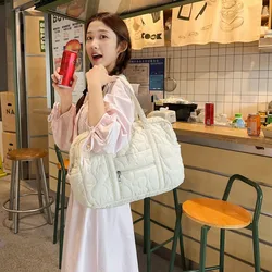 INS coreano Casual nuevo lindo espacioso bolso de pañales para mamás suave de gran capacidad bolso de hombro para cosas de bebé bolso de mamá de moda