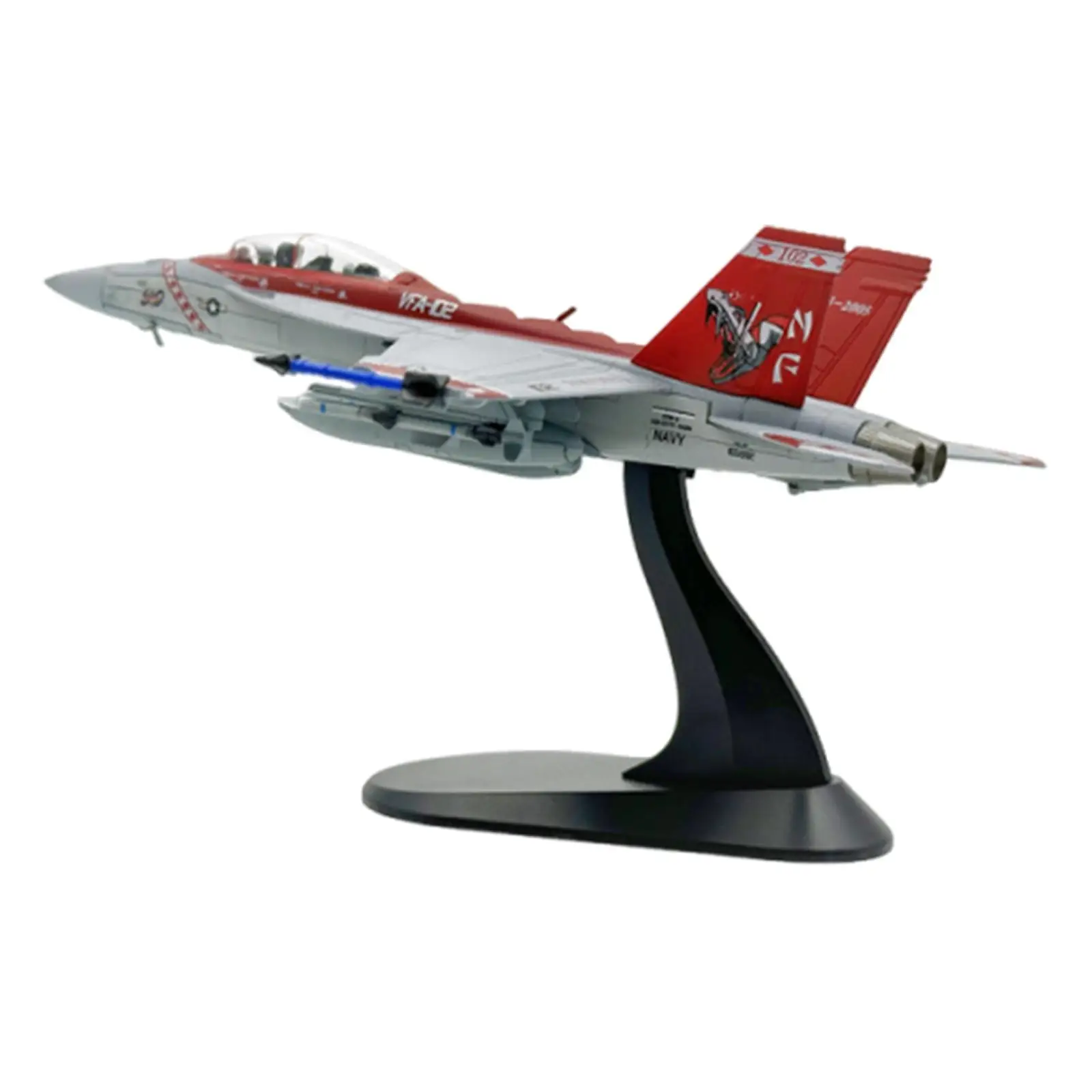 Modelo de combate F18 1/100, modelo de avión de simulación para estante, mesa de dormitorio - imagen 4