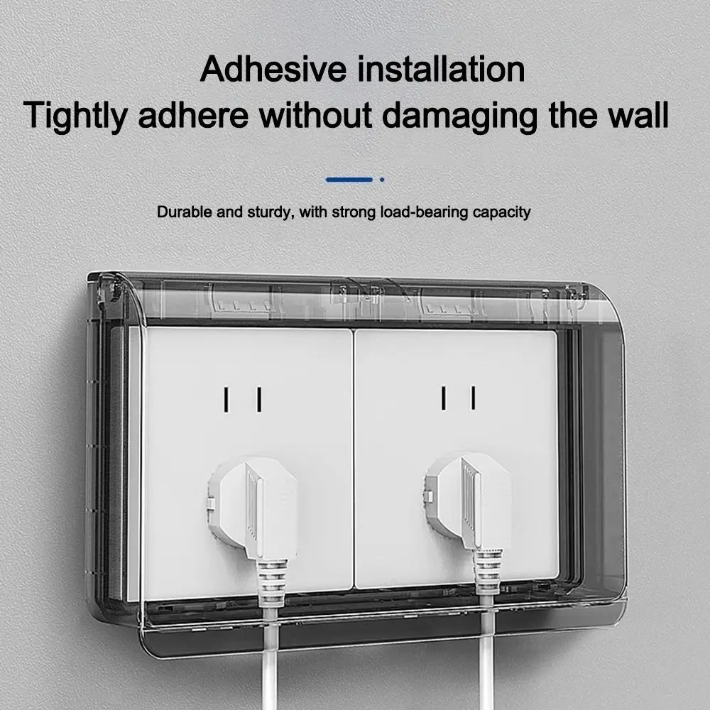 Cubierta protectora de interruptor tipo 86, cubierta de enchufe eléctrico autoadhesiva a prueba de salpicaduras, Protector de enchufe impermeable para toma de corriente para el hogar - imagen 5