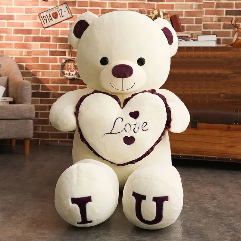 100cm grande te amo oso de peluche de juguete encantador enorme oso de peluche suave muñeca amante oso niños juguete regalo de San Valentín para novia - imagen 5