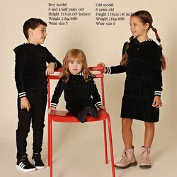 AA Conjunto capucha de terciopelo para bebé - ropa infantil coordinada