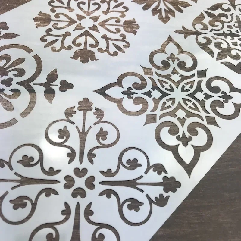 Plantillas de plantilla con dibujos de animales, plantilla de dibujo hueco Floral, pintura de pared en capas, decoración para diario, álbum de recortes, 1 ud. - imagen 2