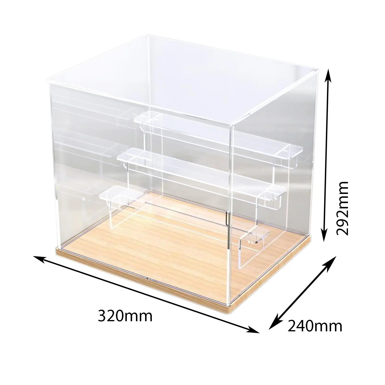 Acrylic Display Case Assemble for Miniature Figurines Collectibles Souvenirs Action Figures Protection Storage & Organizing