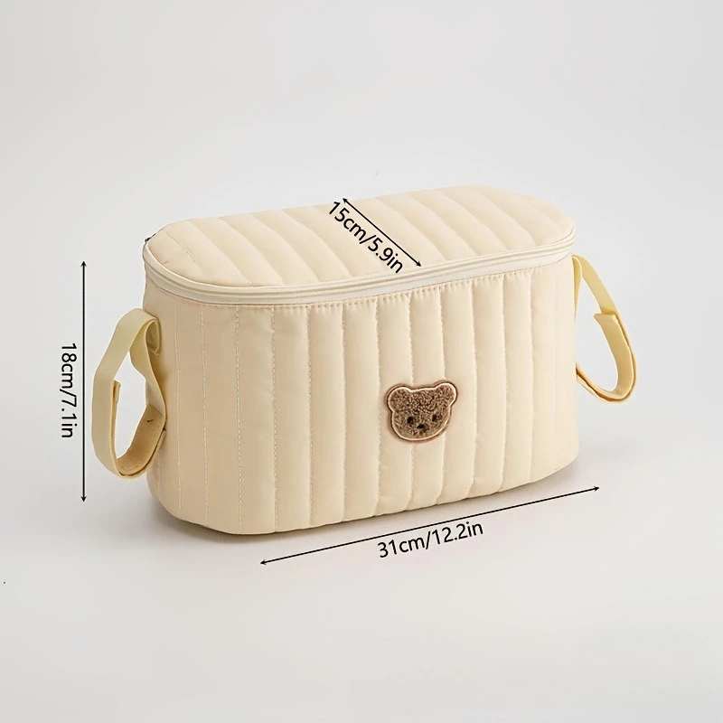 Bolsa de mamá portátil, bolsa colgante multifuncional para cochecito de bebé, bolsa de almacenamiento de pañales para carrito, botella, organizador de artículos para bebé - imagen 3