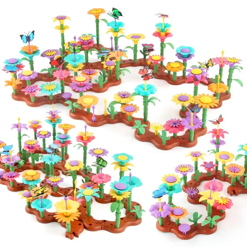 Bloques de construcción flores para jardín – Juego educativo DIY - imagen 2
