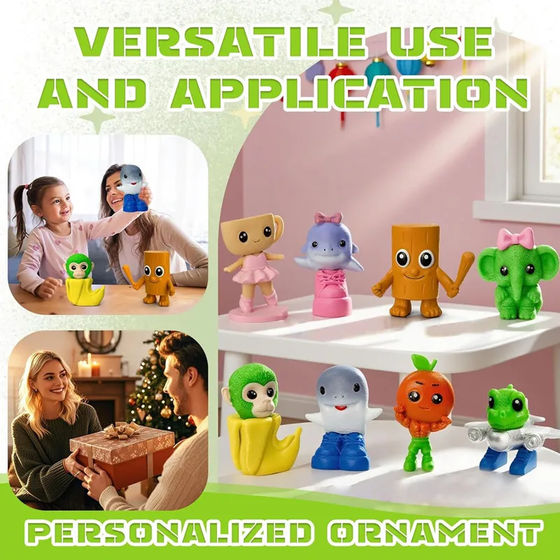 Figura de cerrojo italiano, juguete para decoración del hogar, Tralalero Tralala, adorno de escritorio, divertido modelo de animales Tung Tung Tung Sahur AI, 8 Uds. - imagen 5