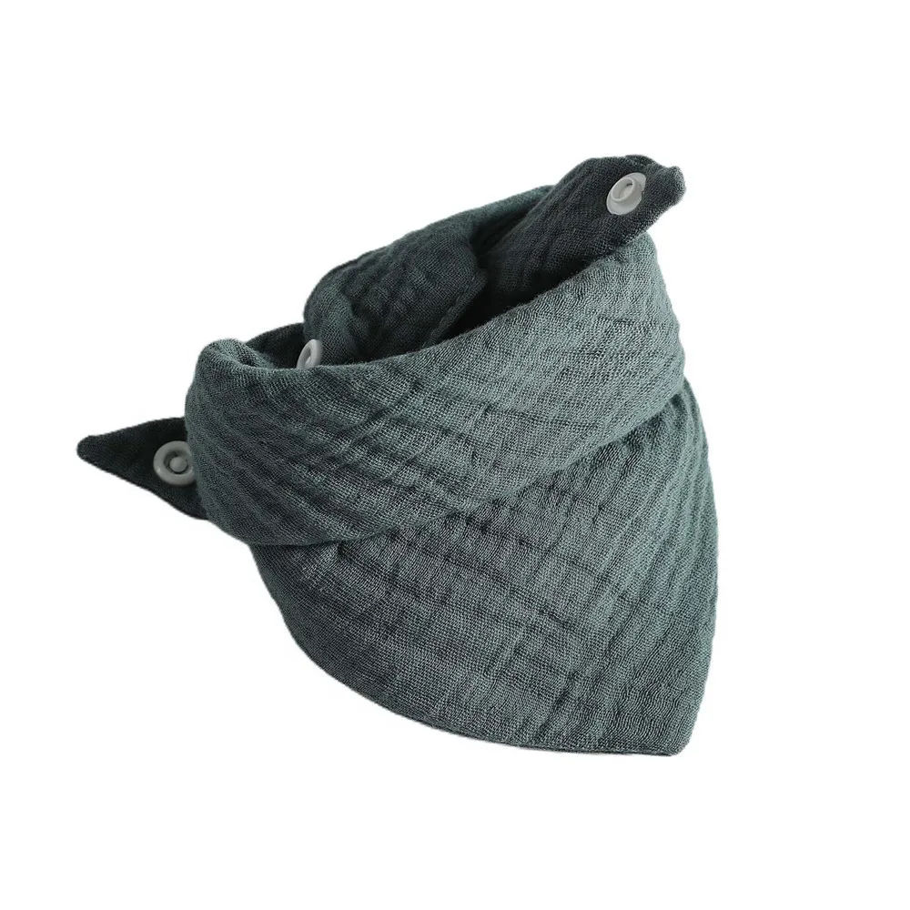 Baberos de algodón suave para bebé con broches ajustables, talla única - imagen 3