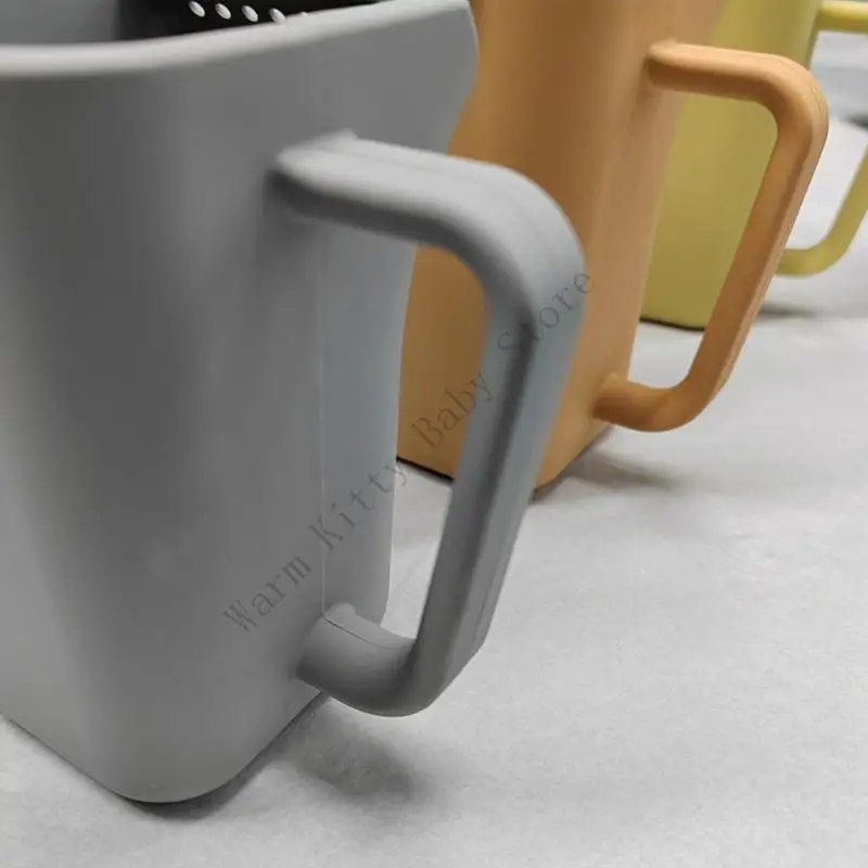 Taza de enjuague de silicona para bebé con mango antideslizante - imagen 3