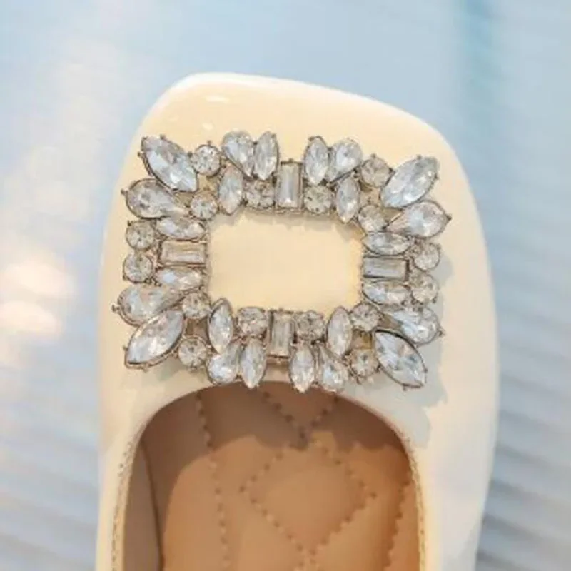 Zapatos de princesa para niña, zapatos bonitos a la moda para bebé, rojo, azul, negro, zapatos de tacón bajo, talla 21-35 - imagen 5