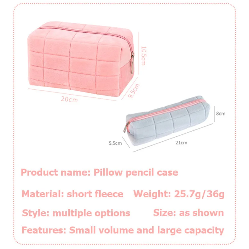 Estuche escolar de felpa para niñas – Diseño Kawaii - imagen 2