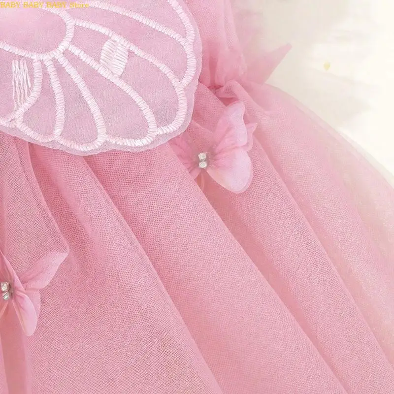 Q81A Sesión fotos fotos recién nacidas Tulle Pink Tulle con banda para cabeza floral Propiedades fotografía niñas - imagen 2